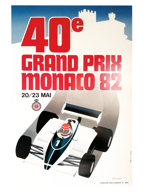 Original Formula 1 Poster - Grand Prix Monaco 1982 (numbered)