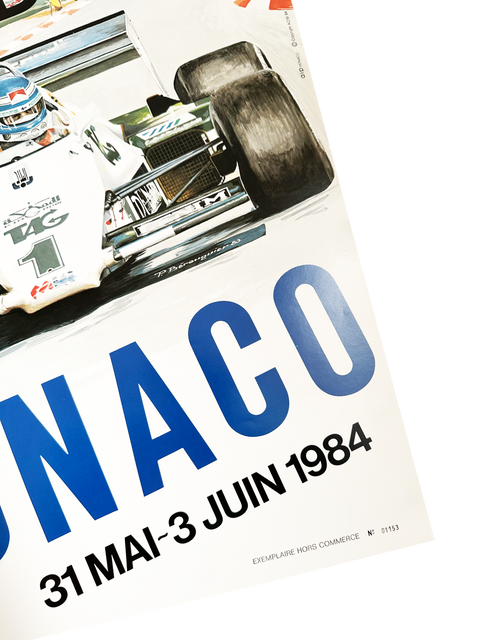 Original Formula 1 Poster - Grand Prix Monaco 1984 (numbered)