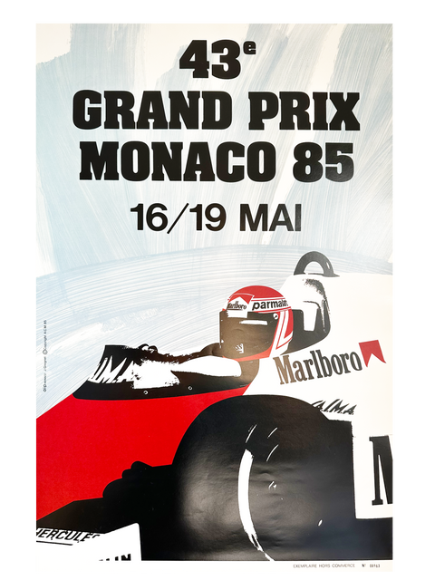 Original Formula 1 Poster - Grand Prix Monaco 1985 (numbered)
