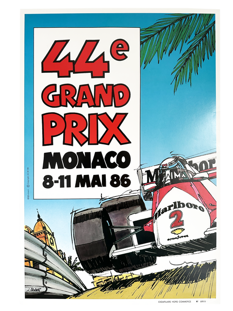 Original Formula 1 Poster Grand Prix Monaco 1986 (numbered)
