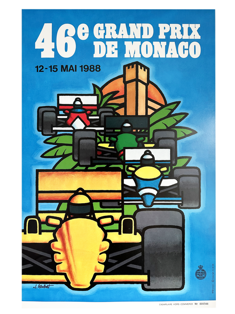 Original Formula 1 Poster - Grand Prix Monaco 1988 (numbered)