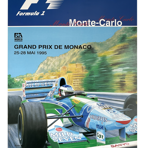 Original Formula 1 Poster Grand Prix Monaco 1995 (numbered