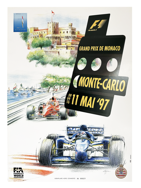 Original Formula 1 Poster Grand Prix Monaco 1997 (numbered)