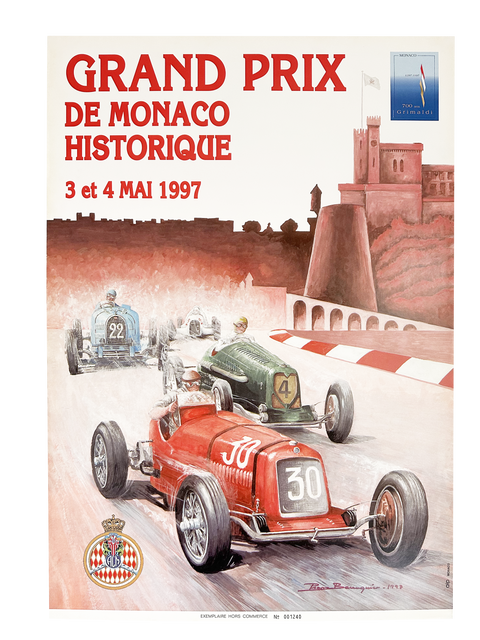 Original Formula 1 Poster - Historique Grand Prix Monaco 1997 (numbered)