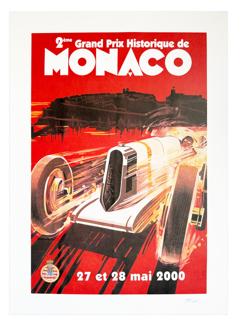 Original Lithographic Poster Monaco Grand Prix Historique 2000, numbered 989/1000 (VIP)
