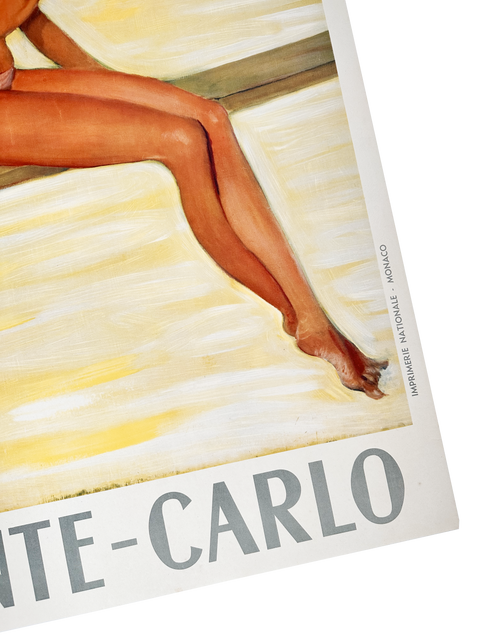Original Domergue Poster Circa Monte-Carlo, 1950