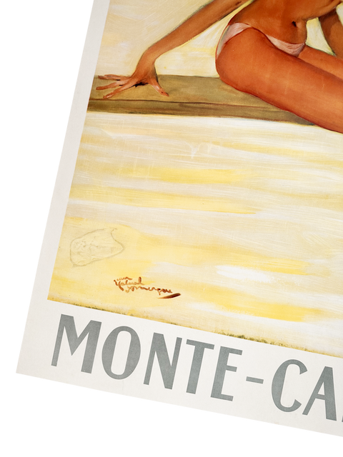 Original Domergue Poster Circa Monte-Carlo, 1950