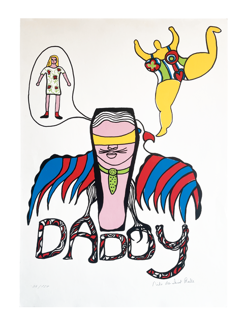 Original Niki De Saint Phalle Poster Daddy - 1973, (Signed And Numbered 36/150)