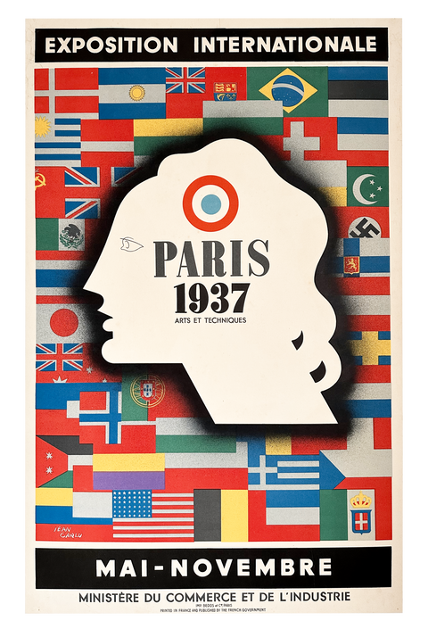 Original Jean Carlu Poster "Exposition International" Paris, 1937