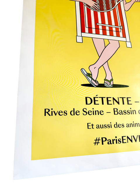 Original Paris Plage Poster 2021, Jean-Michel Tixier (Large Size)