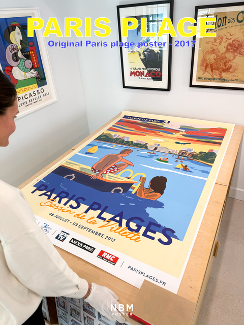 Original Paris Plage Poster By Simon Roussin, 2017 — 15th edition