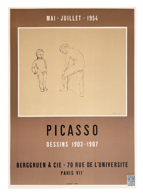 Original Pablo Picasso Poster "Dessins" 1954 - Mourlot