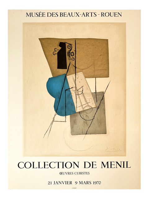 Original Pablo Picasso Poster Collection de Menil, 1970 - Mourlot