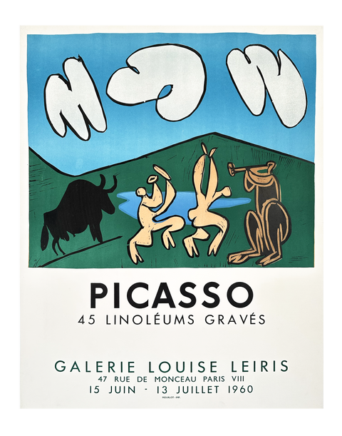 Original Picasso Poster Galerie Louise Leiris 1960 - Mourlot