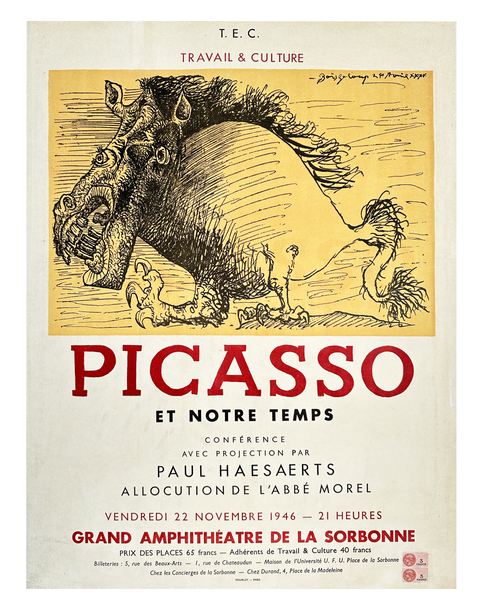 Original Pablo Picasso Sorbonne Paris 1946, Mourlot