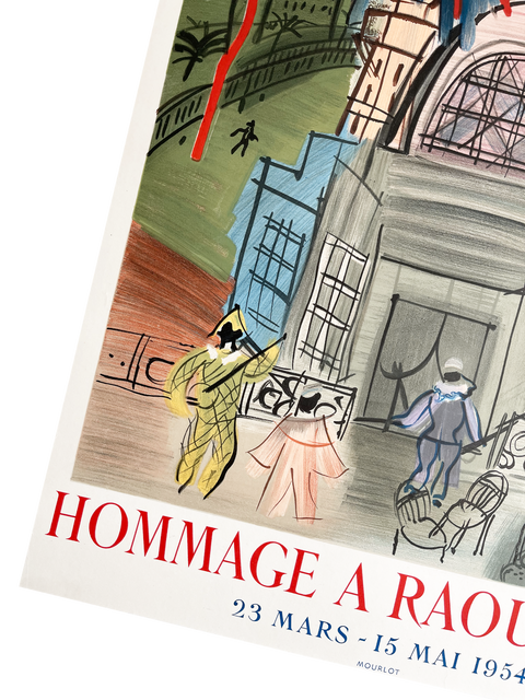 Orginal Raoul Dufy Poster "Hommage Ville De Nice Feu D'Artifice, 1954 - Mourlot