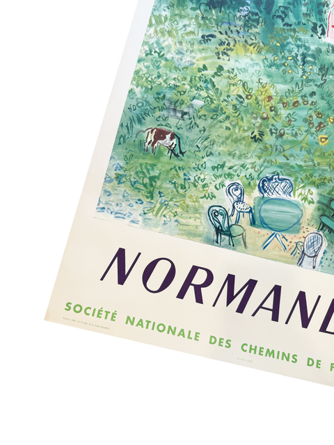 Original Raoul Dufy Poster Normandie - SNCF, 1953