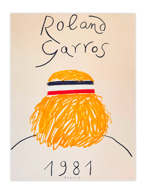 Original Roland Garros Poster 1981 By Eduardo Arroyo