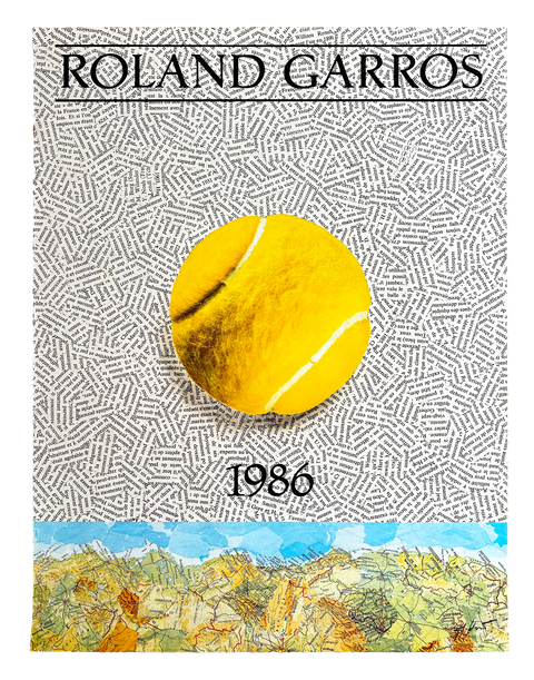 Original Roland Garros Poster 1986 By Jiri Kolar