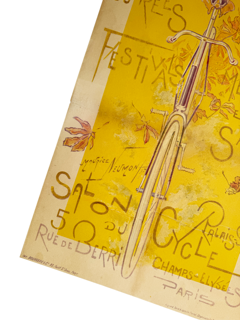 Orignal 5e Salon Du Cycle Poster, By Maurice Neumont - 1897