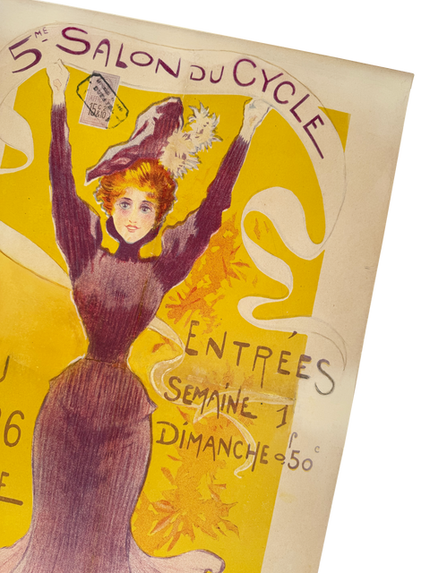 Orignal 5e Salon Du Cycle Poster, By Maurice Neumont - 1897