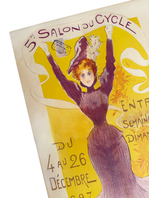 Orignal 5e Salon Du Cycle Poster, By Maurice Neumont - 1897
