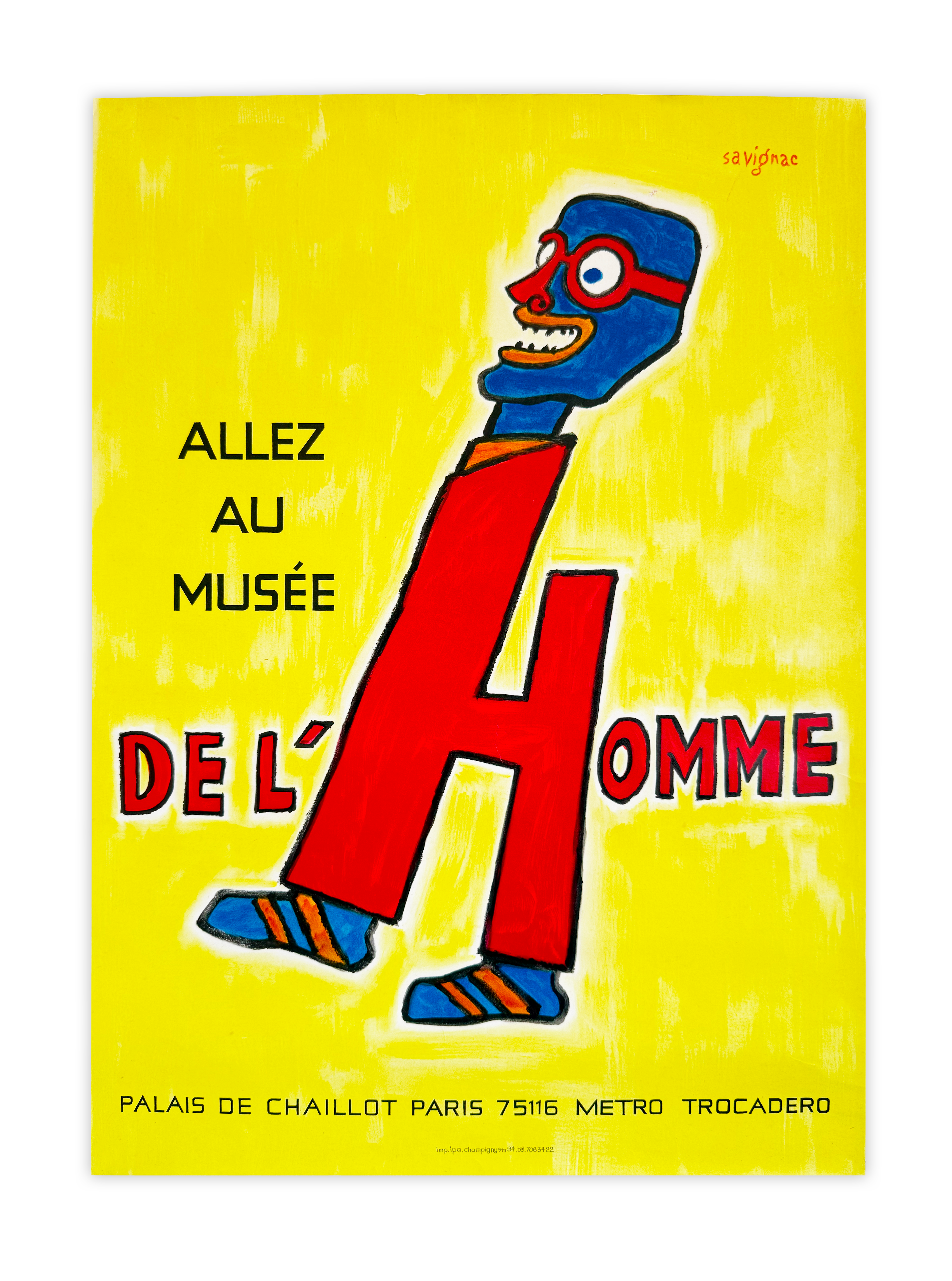 Original Poster Savignac Musée de l'Homme, Palais De