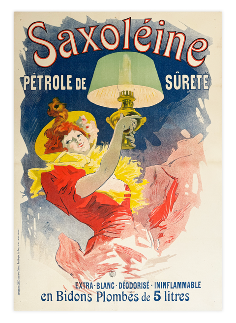 Original Jules Cheret Poster Saxoleine, 1893 - Imp. Chaix