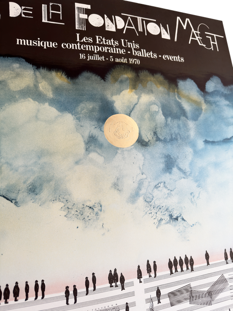 Original Poster Saul Steinberg "Nuit De La Fondation Maeght" Music, 1970