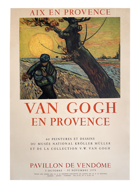 Original Van Gogh Poster Aix En Provence - Pavillon De Vendome, 1959