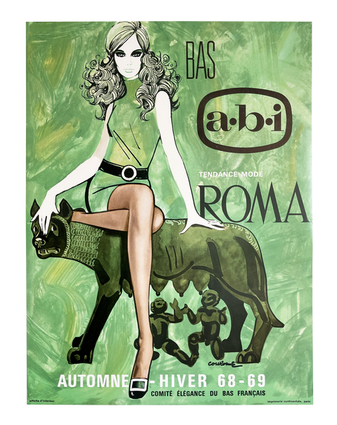 Original Poster Les Bas ABI Roma by Couronne - 1968