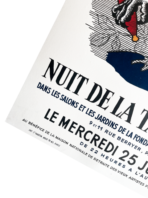 Original Poster by Perrot "Nuit De La Patisserie" Bal Des Arts - 1952