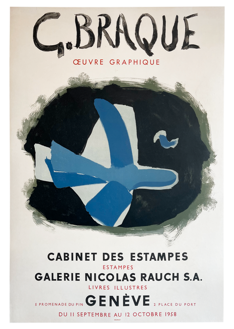 Original George Braque Poster 1958 Geneve