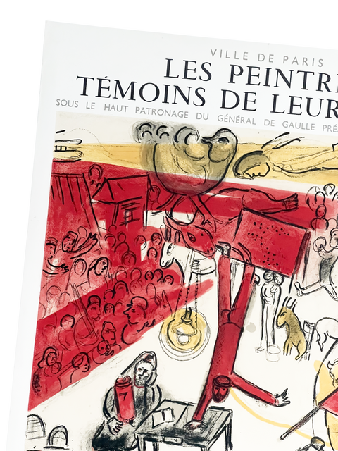 Original Chagall Poster, Temoins De Leur Temps - 1964