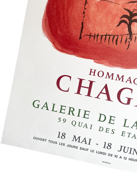 Original Poster Marc Chagall 1967 "Hommage A Chagall" - Mourlot
