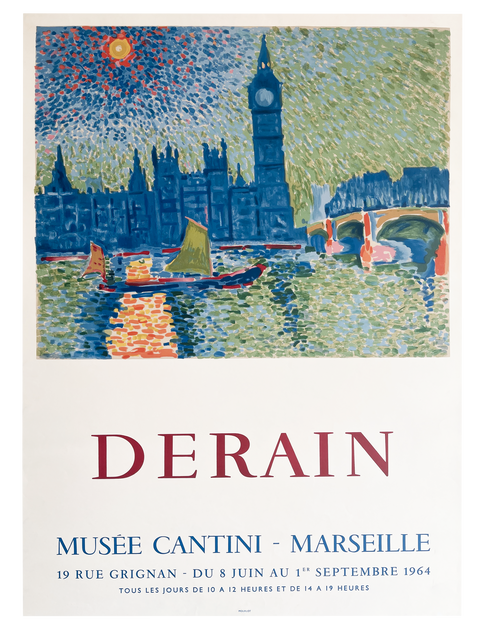 Original Derain Poster - Exposition Musée Cantini Marseille