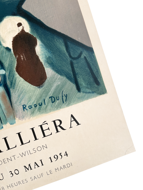 Original exhibition poster Raoul dufy 1954 MOURLOT