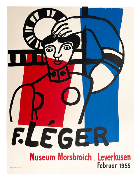 Original Poster By Fernand Leger, Leverkusen 1955, Mourlot