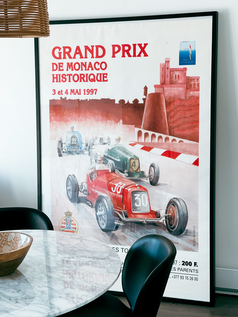 Original Poster Historique Grand Prix Monaco 1997 - Automobile Club - Big Size