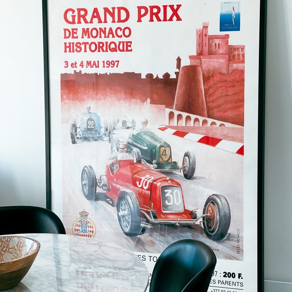Poster Publicitaire Vintage – Automobile Club Monaco, Reproduction Italienne, Neuf