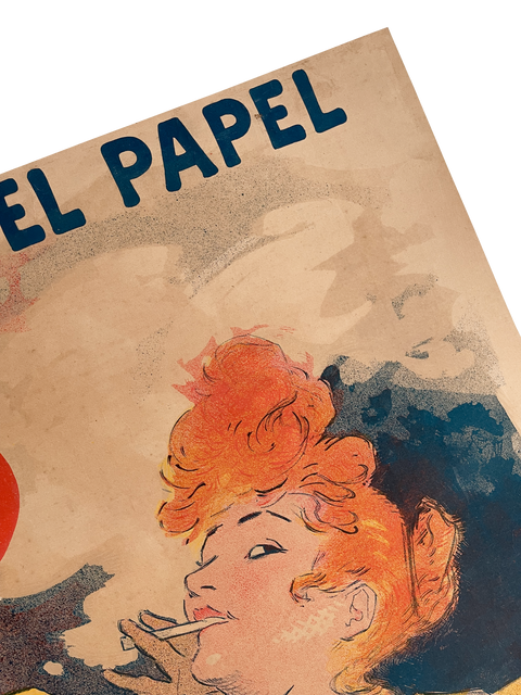 Original Jules Cheret Poster "Job" Fumar El Papel - 1895