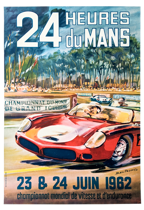 Original 24 h Le Mans 1962 By Beligond - Poster