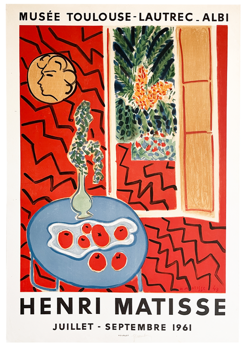 Original Poster "Henri Matisse - Musée Toulouse-Lautrec, Albi" - 1961 - Signed By Fernand Mourlot
