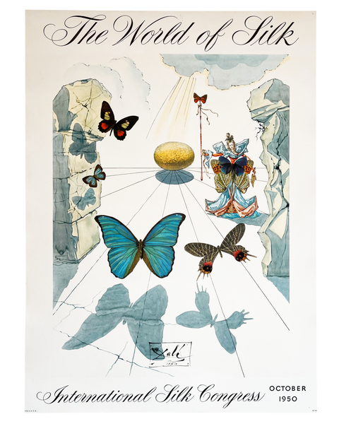 Original Poster By Salvador Dali "The World Of Silk" - 1950