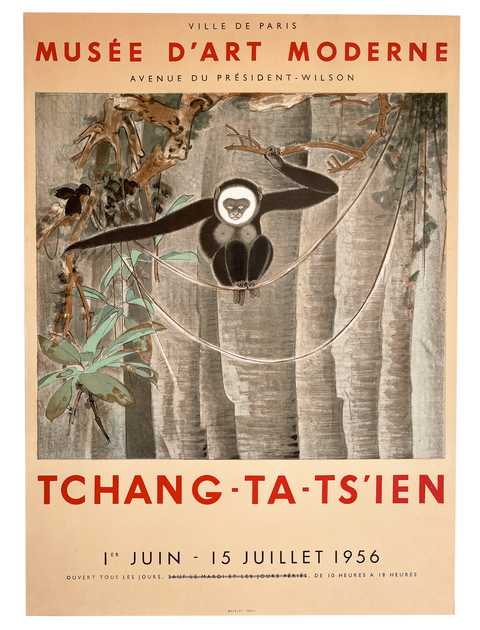Original Lithographic Tchang Ta Ts'in (Zhang Daqian) Poster Mourlot - 1956