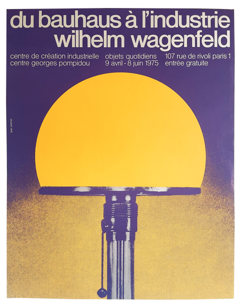 Original Poster By Jean Widmer, Wilhelm Wagenfeld - Centre Pompidou 1975