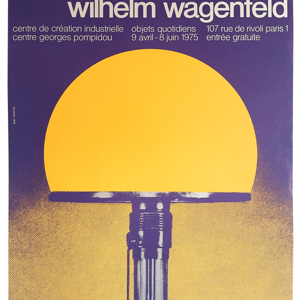 Wilhelm Wagenfeld 額装 ポスター 1996 Original Poster By Jean Widmer, Wilhelm Wagenfeld - Centre