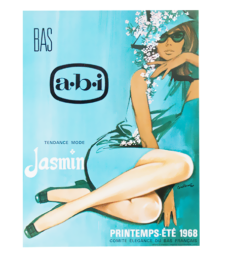Original Poster Mode les bas ABI Jasmin by Couronne - 1968