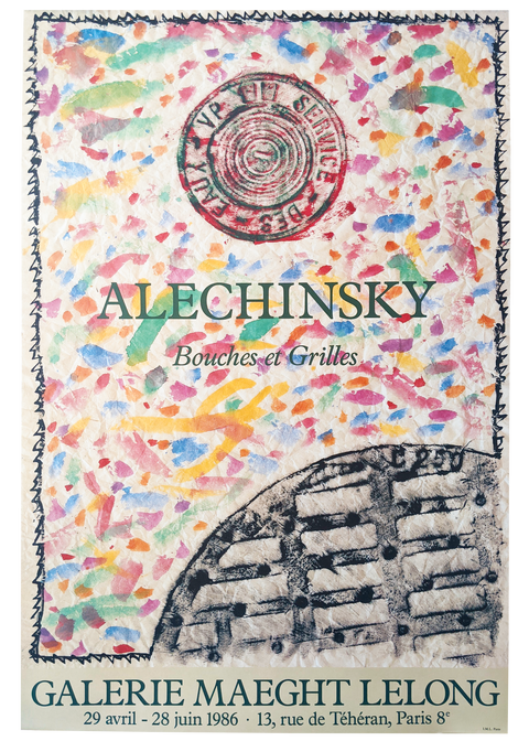 Original Lithography Poster Alechinsky 1986 - Maeght