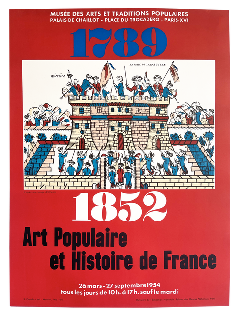 Original Poster Art Populaire et Histore de France at Palais de Chaillot, 1954 - Mourlot